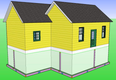 Great Lakes Drain System shown with  optional vertical drain strips