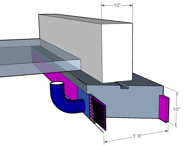 Sample graphic installation of radon vent configuration with slab